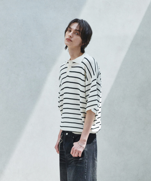 GLW（ジーエルダブリュ）の「ストライプカラーハーフニットアイボリー（ニット/セーター・レディース・その他・SMALL/MEDIUM/LARGE）」の10枚目の写真