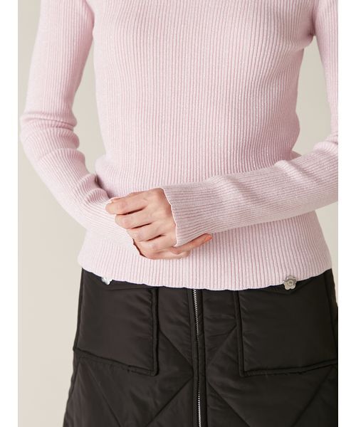 LILY BROWN（リリーブラウン）の「【LILY BROWN×MARY QUANT】ソフトリブニットトップス（ニット/セーター・レディース・シルバー/ピンク/その他/ブラック・F）」の19枚目の写真