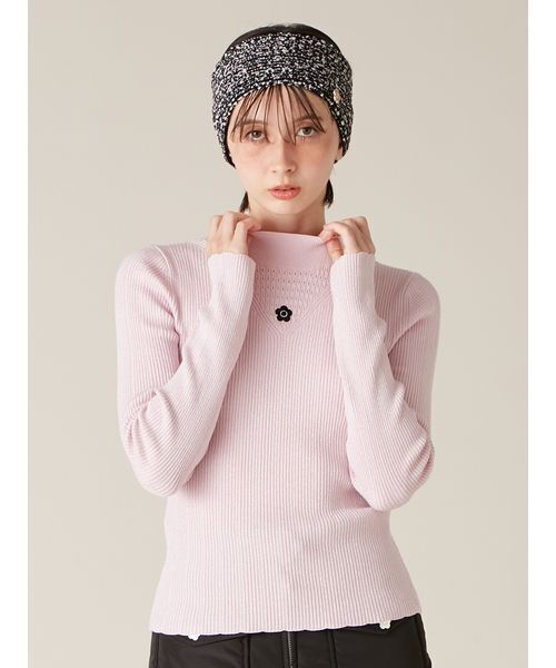 LILY BROWN（リリーブラウン）の「【LILY BROWN×MARY QUANT】ソフトリブニットトップス（ニット/セーター・レディース・シルバー/ピンク/その他/ブラック・F）」の22枚目の写真