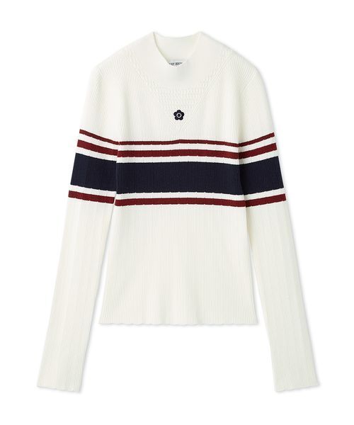LILY BROWN(リリーブラウン)の「【LILY BROWN×MARY QUANT】ソフトリブニットトップス(ニット/セーター・レディース・シルバー/ピンク/その他/ブラック・F)」の4枚目の写真