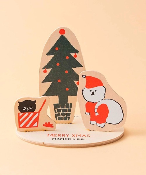 MAMBO 木の卓上オーナメント / XMAS サンタ（その他雑貨）｜MAMBO