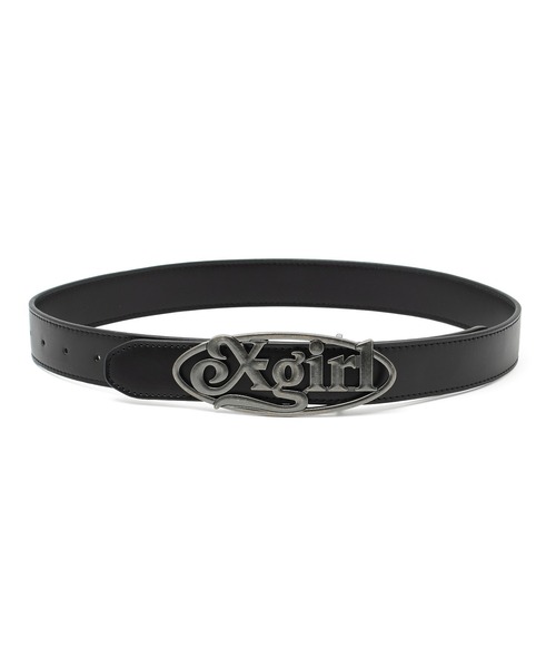 X-girl（エックスガール）の「OVAL LOGO CLASP FAUX LEATHER BELT（ベルト・レディース・ブラック/ブラウン・ONE SIZE）」の5枚目の写真