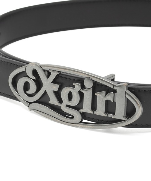 X-girl（エックスガール）の「OVAL LOGO CLASP FAUX LEATHER BELT（ベルト・レディース・ブラック/ブラウン・ONE SIZE）」の7枚目の写真
