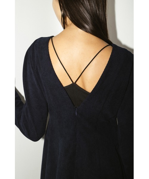 STYLEMIXER（スタイルミキサー）の「コーデュロイフォルムミニワンピース（ワンピース・レディース・キャメル/ネイビー・SMALL/MEDIUM）」の5枚目の写真