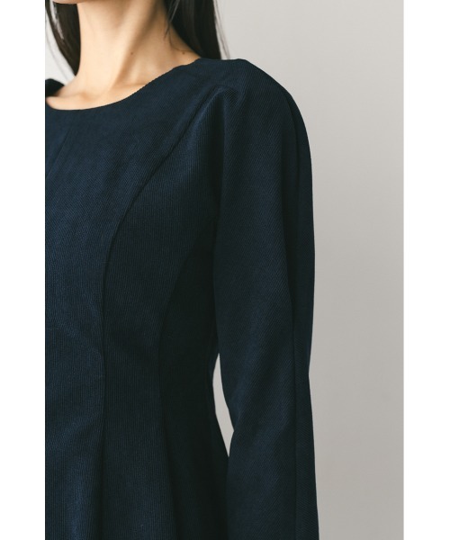 STYLEMIXER（スタイルミキサー）の「コーデュロイフォルムミニワンピース（ワンピース・レディース・キャメル/ネイビー・SMALL/MEDIUM）」の9枚目の写真