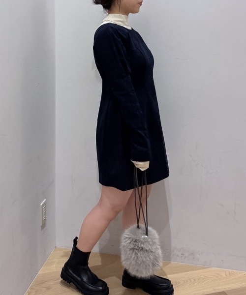 セール】コーデュロイフォルムミニワンピース（ワンピース