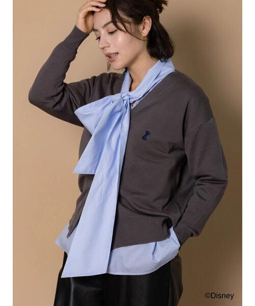 Te chichi(テチチ)の「【Disney】101/刺繍Vネックカーディガン(カーディガン/ボレロ・レディース・ネイビー/オフホワイト/グレー・F)」の10枚目の写真