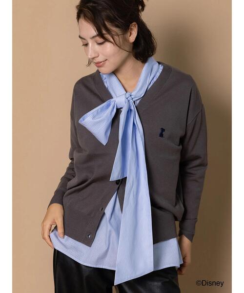 Te chichi(テチチ)の「【Disney】101/刺繍Vネックカーディガン(カーディガン/ボレロ・レディース・ネイビー/オフホワイト/グレー・F)」の11枚目の写真