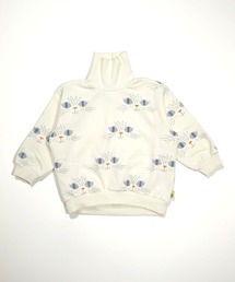 MAKE YOUR DAY | キャッツアイ裏起毛総柄トレーナー■150.160cm(スウェット)