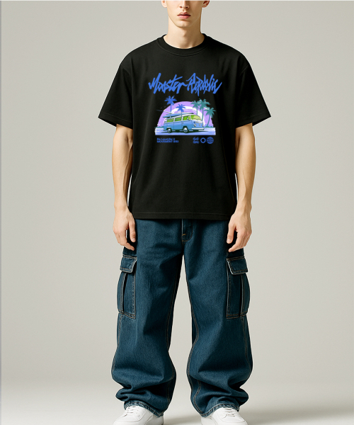 MONSTER REPUBLIC(モンスターリパブリック)の「トロピカルブルーTシャツブラック_8151(Tシャツ/カットソー・レディース・その他・SMALL/MEDIUM/LARGE/X-LARGE)」の2枚目の写真