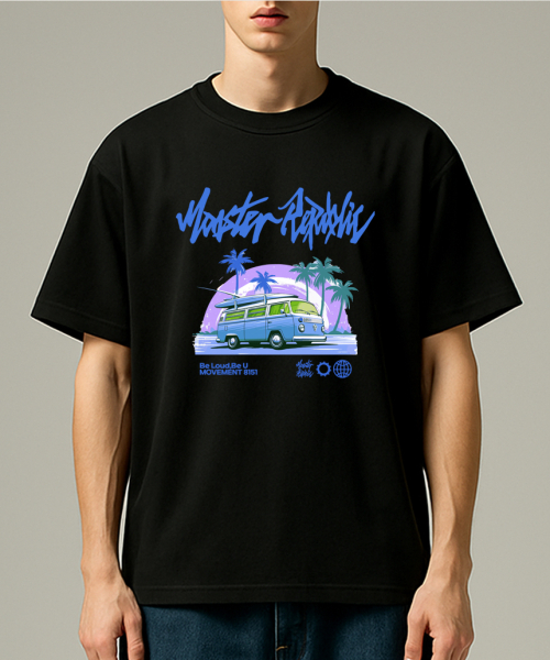 MONSTER REPUBLIC(モンスターリパブリック)の「トロピカルブルーTシャツブラック_8151(Tシャツ/カットソー・レディース・その他・SMALL/MEDIUM/LARGE/X-LARGE)」の4枚目の写真