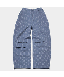 SOME PLACE（サムプレイス）の「Dotted Pintuck Hem String Two-Way Cotton Wide Banding Pants [Blue]（デニムパンツ）」