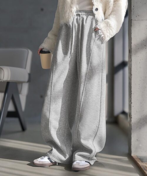 セール】[ 裏ボア ] 暖かスウェットカーブパンツ（スウェットパンツ
