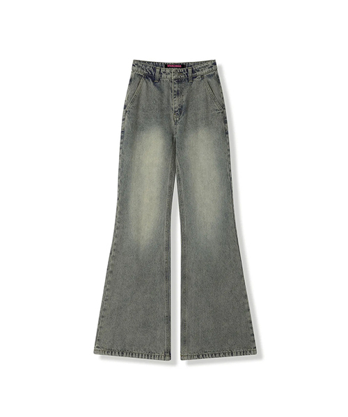 Vivacious(ビバシャス)の「Back Slender Bootscut Jeans VINTAGE BLUE(デニムパンツ・レディース・ブルー・LARGE/MEDIUM/SMALL)」の1枚目の写真