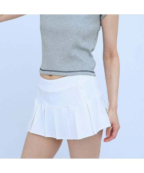 CURETTY(キュリティ)の「C PINTUCK MINI SKIRT_WHITE(スカート・レディース・ホワイト・SMALL/MEDIUM)」の1枚目の写真