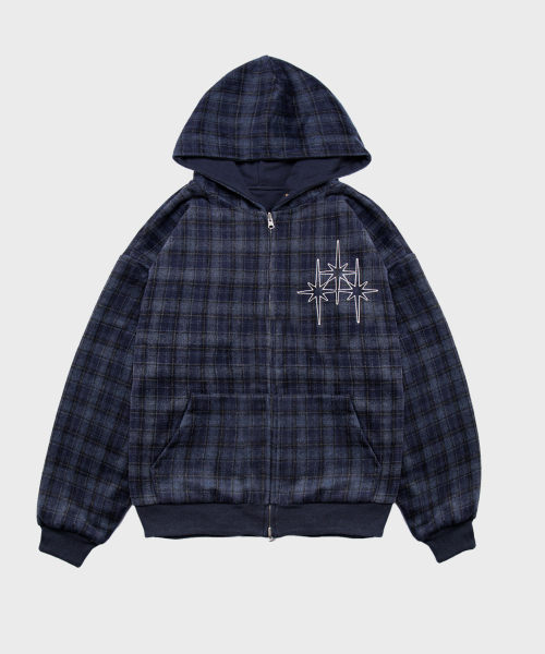 SAINTPAIN（セイントペイン）の「SPチェックリバーシブルフードジップアップネイビー（パーカー・レディース・その他・MEDIUM/LARGE）」の13枚目の写真