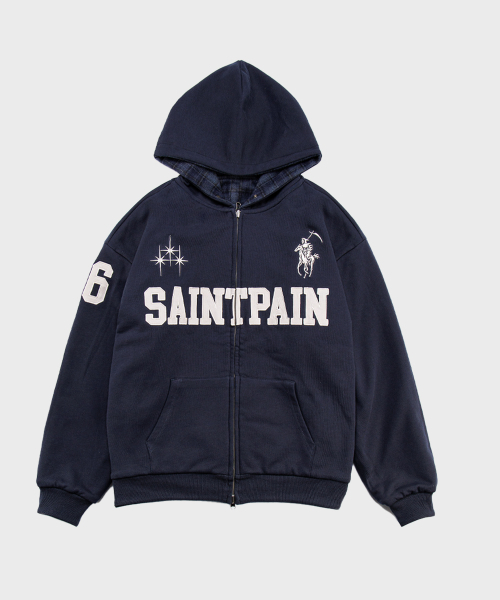 SAINTPAIN（セイントペイン）の「SPチェックリバーシブルフードジップアップネイビー（パーカー・レディース・その他・MEDIUM/LARGE）」の15枚目の写真