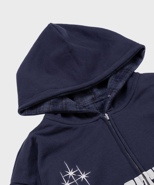 SAINTPAIN（セイントペイン）の「SPチェックリバーシブルフードジップアップネイビー（パーカー・レディース・その他・MEDIUM/LARGE）」の7枚目の写真