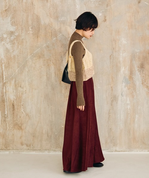 Crisp（クリスプ）の「ミックスニットビスチェ（ニット/セーター・レディース・アイボリー・FREE）」の12枚目の写真