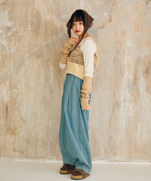 Crisp（クリスプ）の「ミックスニットビスチェ（ニット/セーター・レディース・アイボリー・FREE）」の16枚目の写真