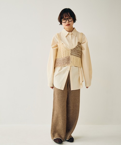 Crisp（クリスプ）の「ミックスニットビスチェ（ニット/セーター・レディース・アイボリー・FREE）」の21枚目の写真