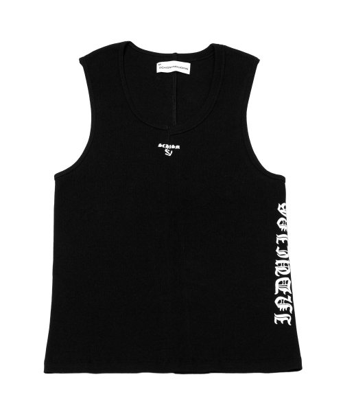 SCHISM INDUCING（スキズムインデューシング）の「MUSCLE TANK TOP BLACK（Tシャツ/カットソー・レディース・その他・LARGE/MEDIUM/SMALL）」の2枚目の写真
