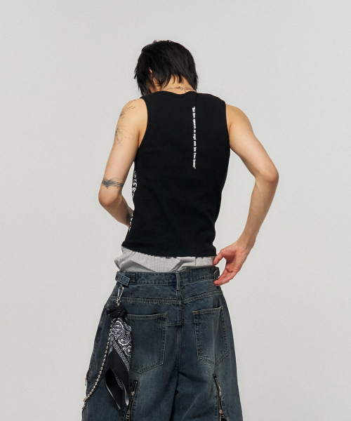 SCHISM INDUCING（スキズムインデューシング）の「MUSCLE TANK TOP BLACK（Tシャツ/カットソー・レディース・その他・LARGE/MEDIUM/SMALL）」の12枚目の写真