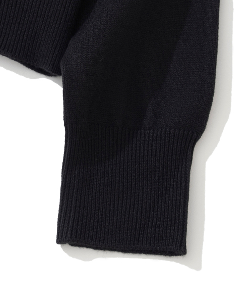 KNITTED(ニッティド)の「(W) ベーシックエッセンシャルウォッシャブルラウンドニット BLACK(ニット/セーター・レディース・その他・FREE)」の5枚目の写真