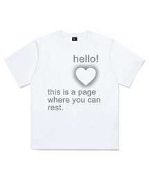 ユーカンレストプリンティング半袖Tシャツホワイト