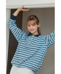 ANC STRIPE STRING RUGBY SWEATSHIRTS_BLUE