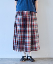 美品 bulle de savon ビュルデサボン チェック プリーツ スカート bulle de savon（ビュルデサボン） スカート タータンCHECK プリーツ