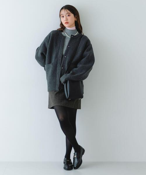 RODE SKO（ロデスコ）の「フロントポケットタテナガショルダーバッグ（ショルダーバッグ・レディース・ブラック/ベージュ/ホワイト/グレー・ONE）」の10枚目の写真