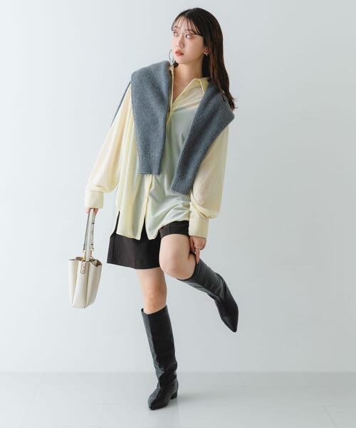 RODE SKO（ロデスコ）の「フロントポケットタテナガショルダーバッグ（ショルダーバッグ・レディース・ブラック/ベージュ/ホワイト・ONE）」の11枚目の写真