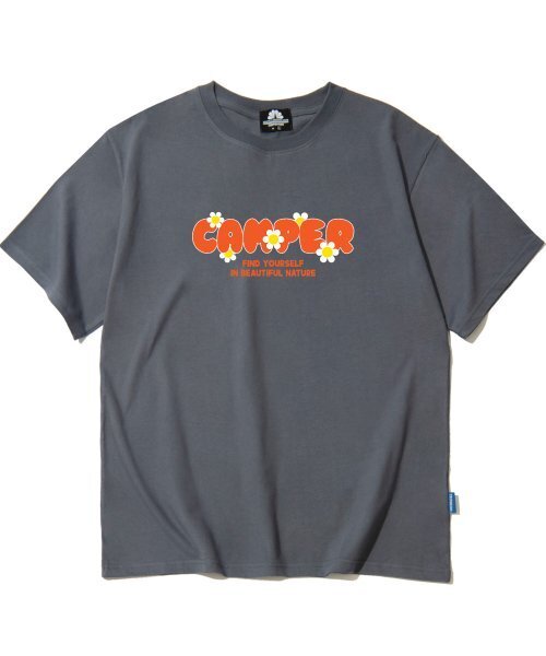 TRIPSHION(トリップション)の「オレンジキャンパーロゴTシャツ - グレー(Tシャツ/カットソー・メンズ・その他・LARGE/MEDIUM/X-LARGE)」の1枚目の写真