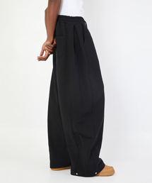 bounDary（バウンダリー）の「サイドボタンワイドロングスウェットパンツ[ブラック]（スウェットパンツ）」