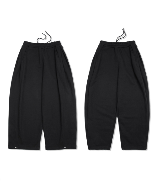 bounDary（バウンダリー）の「サイドボタンワイドロングスウェットパンツ[ブラック]（スウェットパンツ・メンズ・その他・LARGE/MEDIUM/X-LARGE）」の2枚目の写真