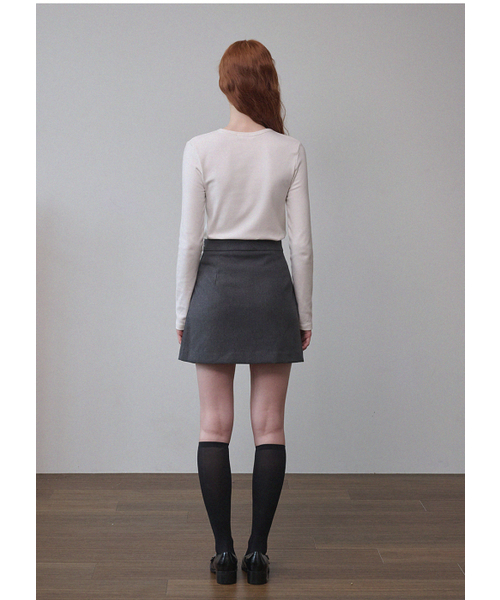 MICANE(ミケーネ)の「シンディミニスカート(スカート・レディース・ブラック/チャコールグレー・MEDIUM/LARGE/X-LARGE/X-SMALL/XX-LARGE/SMALL)」の5枚目の写真