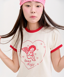 NEFNEF（ネフネフ）の「angel ringer tee_red（Tシャツ/カットソー）」