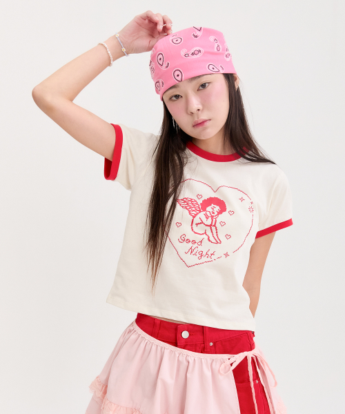 NEFNEF（ネフネフ）の「angel ringer tee_red（Tシャツ/カットソー・レディース・その他・FREE）」の2枚目の写真