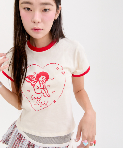NEFNEF（ネフネフ）の「angel ringer tee_red（Tシャツ/カットソー・レディース・その他・FREE）」の3枚目の写真