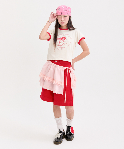 NEFNEF（ネフネフ）の「angel ringer tee_red（Tシャツ/カットソー・レディース・その他・FREE）」の4枚目の写真