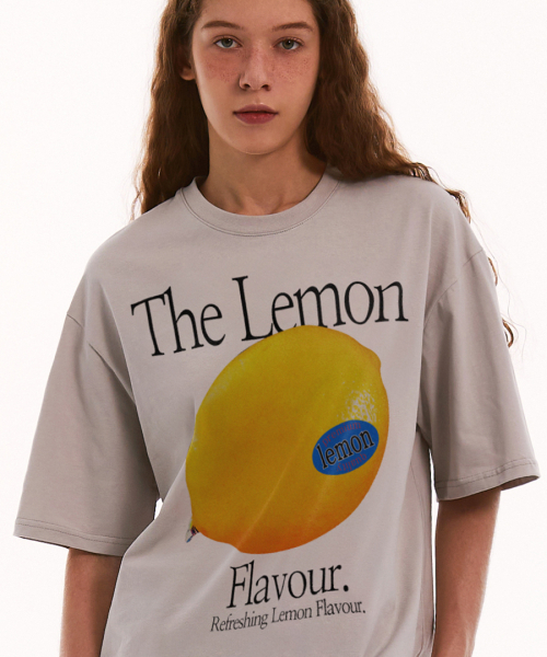 MATCHGLOBE(マッチグローブ)の「カラー レモン オーバーサイズ Tシャツ (ベージュ)(Tシャツ/カットソー・レディース・その他・FREE)」の1枚目の写真