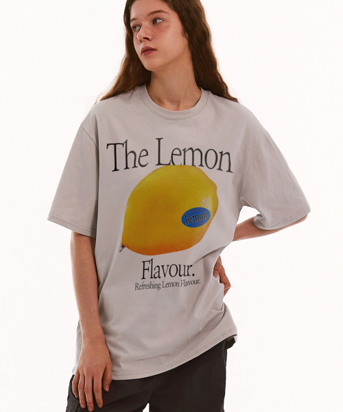 MATCHGLOBE(マッチグローブ)の「カラー レモン オーバーサイズ Tシャツ (ベージュ)(Tシャツ/カットソー・レディース・その他・FREE)」の2枚目の写真