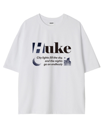 HUKE（ヒューク）の「The moon short sleeve t-shirt (white)（Tシャツ/カットソー）」