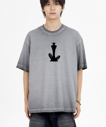 BY.L（バイエル）の「Monster Dracula Pigment Short Sleeve T-shirt Gray（Tシャツ/カットソー・メンズ）」