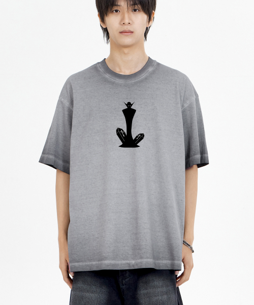 BY.L(バイエル)の「モンスター ドラキュラ ピグメント 半袖Tシャツ グレー(Tシャツ/カットソー・メンズ・その他・LARGE/MEDIUM/X-LARGE/XX-LARGE)」の1枚目の写真