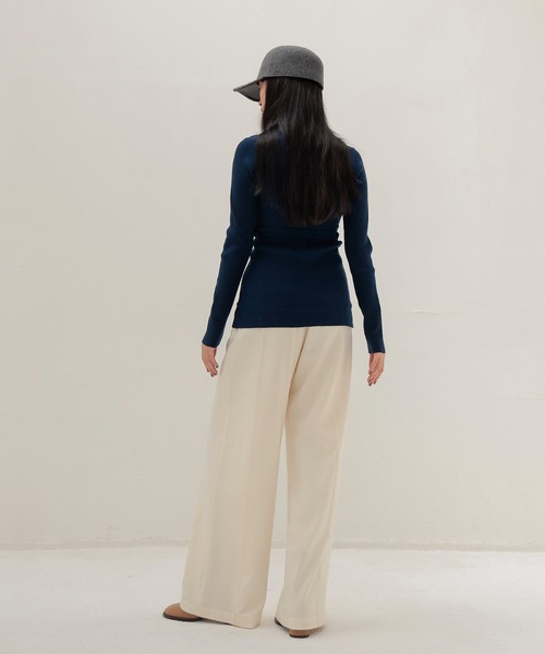 DRESSLAVE(ドレスレイブ)の「bustier high neck rib pull(ビスチェハイネックリブプルオーバー)(ニット/セーター・レディース・ブルー/ブラック・38)」の15枚目の写真
