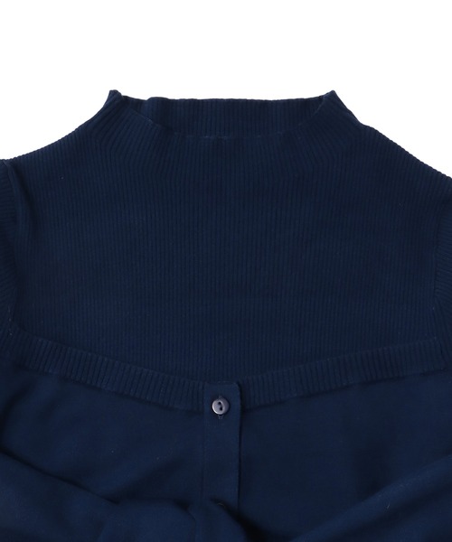 DRESSLAVE(ドレスレイブ)の「bustier high neck rib pull(ビスチェハイネックリブプルオーバー)(ニット/セーター・レディース・ブルー/ブラック・38)」の18枚目の写真
