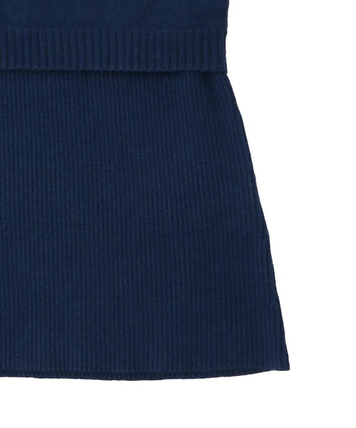 DRESSLAVE(ドレスレイブ)の「bustier high neck rib pull(ビスチェハイネックリブプルオーバー)(ニット/セーター・レディース・ブルー/ブラック・38)」の22枚目の写真
