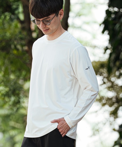 CALL&RESPONSE(コールアンドレスポンス)の「mlt5508- 無地長袖Tシャツ(260-1321-01)(Tシャツ/カットソー・メンズ・ホワイト/ブラック・5/4/2/1)」の1枚目の写真